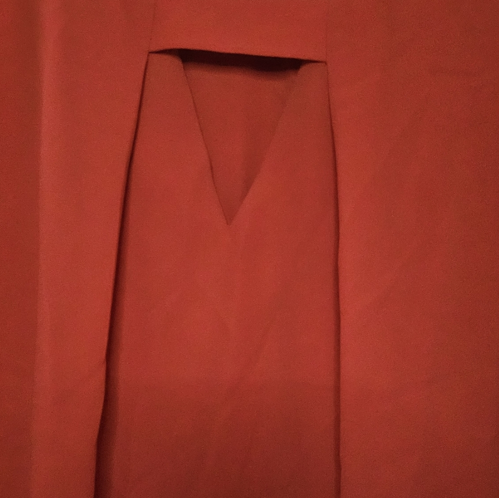Pleione Vibrant Orange Sleeveless Blouse - Picture 3 of 4